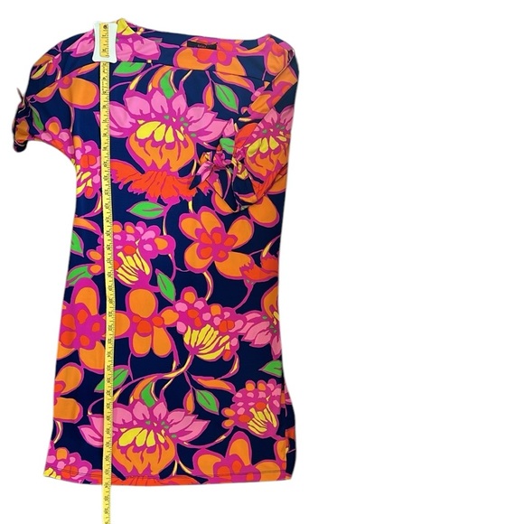 New Trina by Trina Turk Vinet Floral Jersey Split Sleeve Mini Dress Size Small - Picture 10 of 15